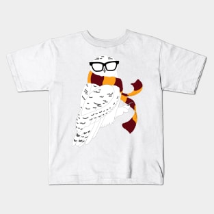 Hipster Snowy Owl Kids T-Shirt